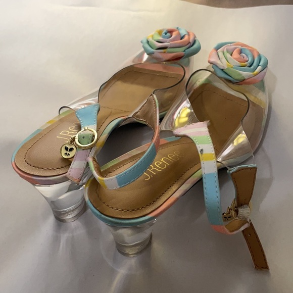 J Renee clear slingback sandals size 6.5 euc - Picture 3 of 6